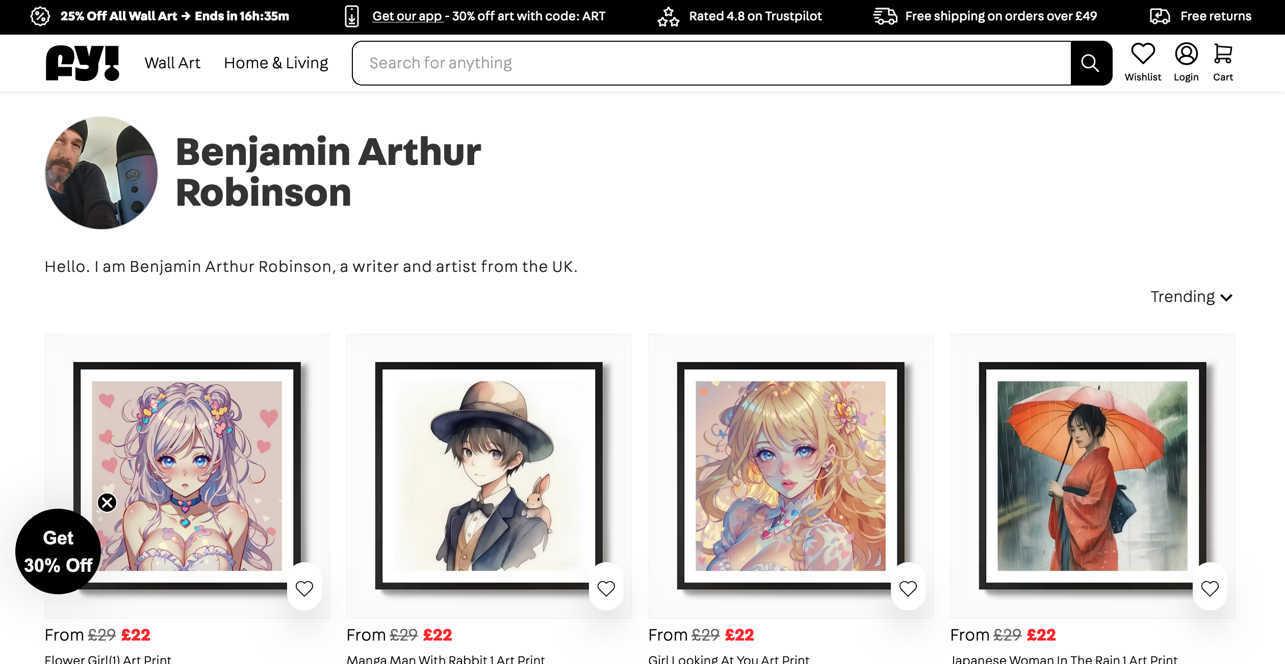 Framed art prints now for sale